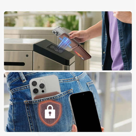 Portofel magnetic cu suport și funcție NFC SURITCH pentru iPhone 16 Pro