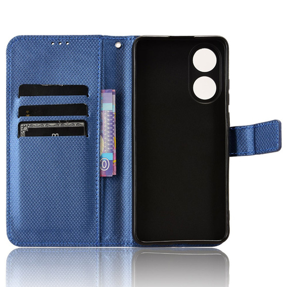 Husă flip pentru Oppo A58 4G, Smart Magnet, albastru