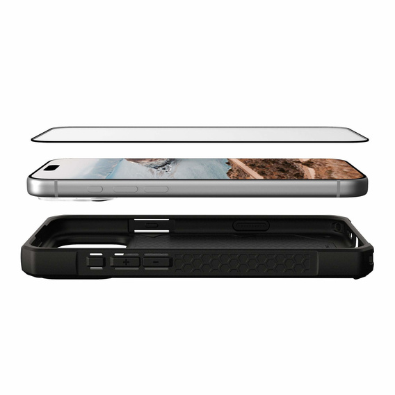 Urban Armor Gear Sticlă temperată pentru iPhone 17 Pro Max, Glass Shield, cu cadru de montare