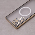 Carcasa Magnetic Dual Glass MagSafe pentru Samsung Galaxy S22 Ultra, de aur