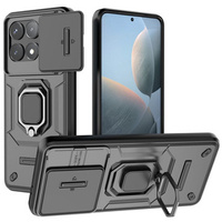 Husă pentru Xiaomi Poco F6 Pro, KickStand Camera Lens, negru