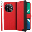 Cu clapetă pentru OnePlus 11 5G, KHAZNEH RFID, Dual Color, roșu