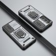 Husă pentru Samsung Galaxy S24, KickStand Camera Lens, gri