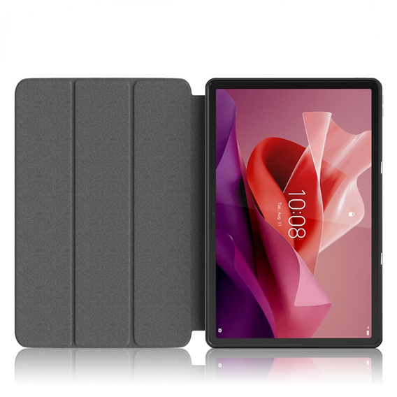 Husă pentru Lenovo Tab P12, Smartcase cu spațiu pentru stylus, negru