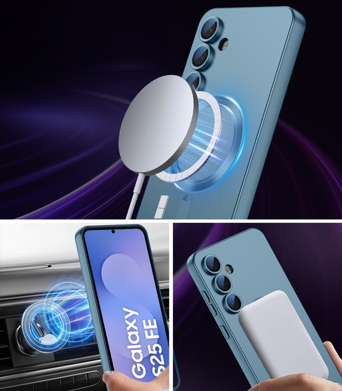 Husă pentru Samsung Galaxy S25 FE, ColorMag, pentru MagSafe, albastru