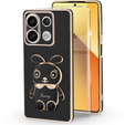 Carcasă pentru Xiaomi Redmi Note 13 5G, Rabbit, negru + sticlă călită 9H