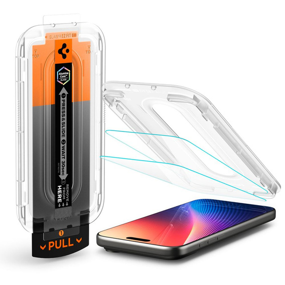 Sticlă temperată Spigen pentru iPhone 17 Pro Max / 16 Pro Max , Glas.tR "EZ Fit Pro", Transparent