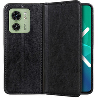 Huse pentru Motorola Edge 40 5G, Wallet Litchi Leather, negru