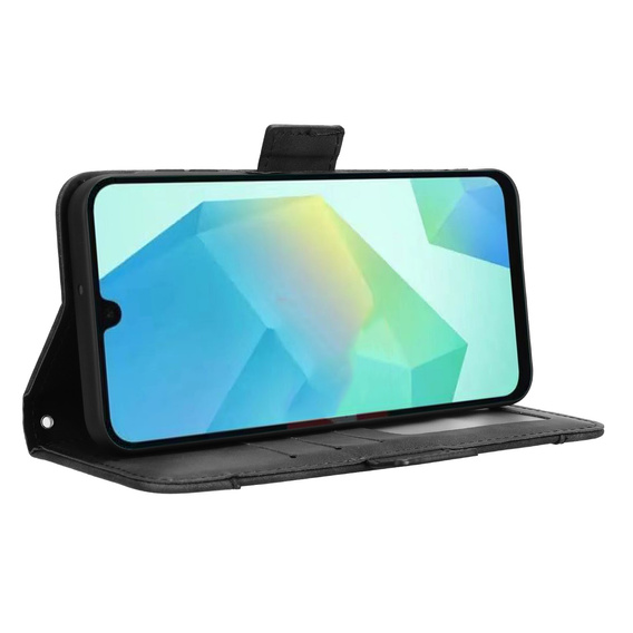 Carcasă cu clapetă pentru Oppo Reno 14F, slot pentru carduri, portofel, negru