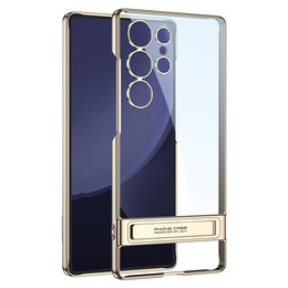 Carcasă pentru Samsung Galaxy S25 Ultra, GKK Kickstand Hard Case, auriu
