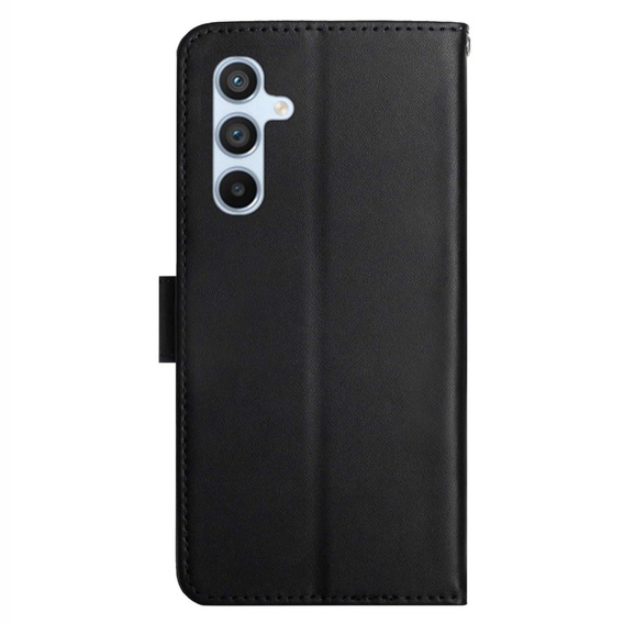 Cu clapetă pentru Samsung Galaxy A35 5G, Split Leather Wallet, negru