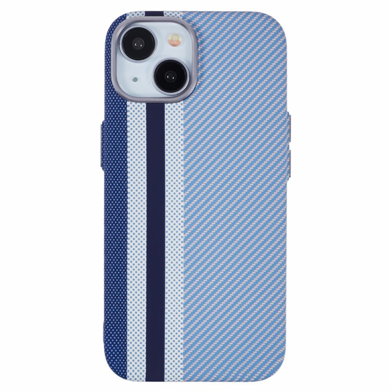 Carcasa pentru iPhone 15, Carbon Fiber MagSafe, albastru