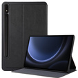 Husă pentru Samsung Galaxy Tab S9 FE+ Plus, Smartcase cu spațiu pentru stylus, negru