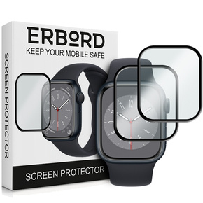 2x ERBORD Hybrid Glass pentru Apple Watch 7/8 41mm