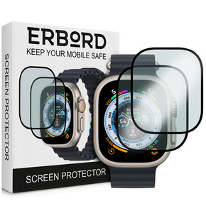2x ERBORD Hybrid Glass pentru Apple Watch Ultra 49MM