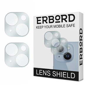 2x ERBORD sticlă călită ERBORD pentru camera pentru iPhone 13 / 13 Mini, transparentă