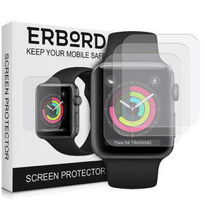 3x ERBORD Hydrogel Foil pentru Apple Watch 1/2/3 42mm