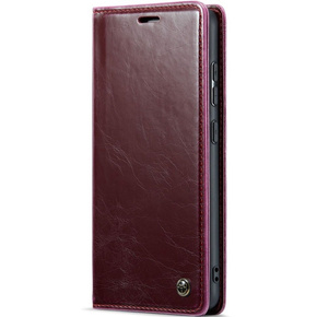 Carcasă flip CASEME pentru Samsung Galaxy A52/A52s, Waxy Textured, roșu