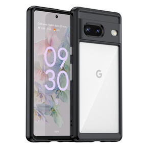Carcasă pentru Google Pixel 7 5G, Fusion Hybrid, cu protecție pentru camera foto, transparent / negru