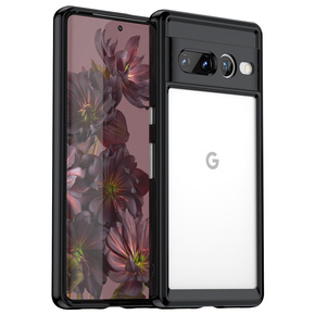 Carcasă pentru Google Pixel 7 Pro 5G, Fusion Hybrid, cu protecție pentru camera foto, transparent / negru