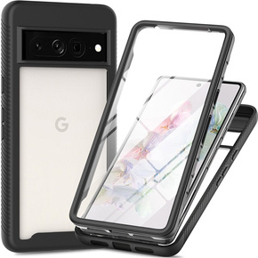 Carcasă pentru Google Pixel 8 Pro, Shockproof, cu folie, negru