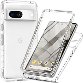 Carcasă pentru Google Pixel 8, Shockproof, cu folie, transparentă