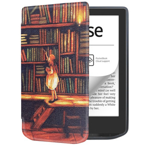 Carcasă pentru PocketBook Verse / Verse Pro, Smartcase, Library girl