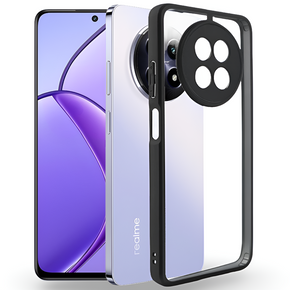 Carcasă pentru Realme 12, Fusion Hybrid, cu protecție pentru camera foto, transparent / negru