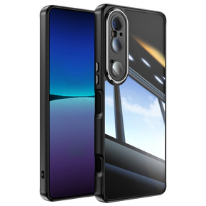 Carcasă pentru Sony Xperia 1 VI, Fusion Hybrid, cu protecție pentru camera foto, transparent / negru