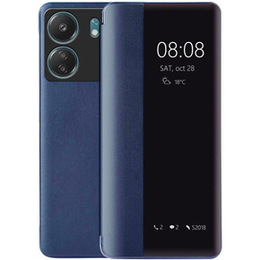 Carcasă pentru Xiaomi Redmi 13C / Poco C65, cu clapetă Side View, albastru