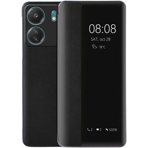 Carcasă pentru Xiaomi Redmi 13C / Poco C65, cu clapetă Side View, negru