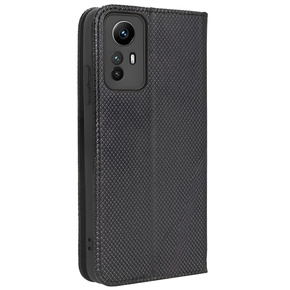 Carcasă pentru Xiaomi Redmi Note 12s, Smart Magnet, negru + sticlă 9H