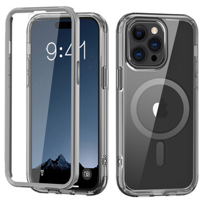 Carcasă pentru iPhone 16 Pro, Shockproof Hybrid, cu folie pentru ecran, pentru MagSafe, gri