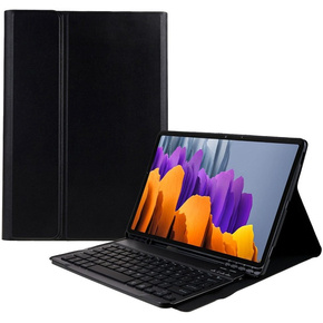 Carcasă + tastatură Galaxy Tab S7+ Plus / S8+ Plus /S7 FE T730 T733, Pen Slot, negru