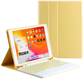 Carcasă + tastatură iPad 10.2 2019 / 2020 / 2021, galben