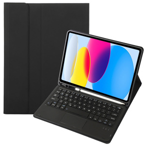 Carcasă + tastatură iPad 10.9 2022 10 Gen, TouchPad Pen Slot, negru