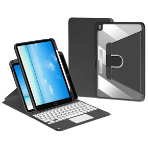 Carcasă + tastatură iPad 7/8/9 10.2 2021 / 2019 / 2020, Touchpad Pen Slot, negru