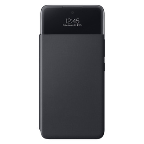 Caz original Samsung pentru Galaxy A53 5G, S View Wallet Cover, negru