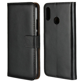 Cu clapetă pentru Huawei P20 Lite, Split Leather Wallet, negru