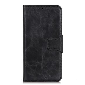 Cu clapetă pentru Huawei Y6P, Split Leather Wallet, negru