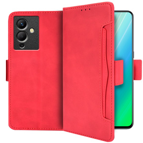 Cu clapetă pentru Infinix Note 12 5G, Card Slot, roșu