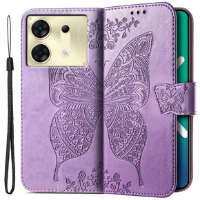 Cu clapetă pentru Infinix Zero 30 5G, Butterfly, violet