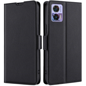 Cu clapetă pentru Motorola Edge 30 Neo 5G, Wallet Thin Magnet, negru