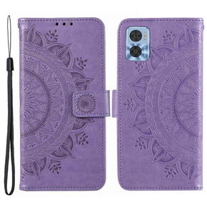 Cu clapetă pentru Motorola Moto E22 / E22i, Mandala, violet