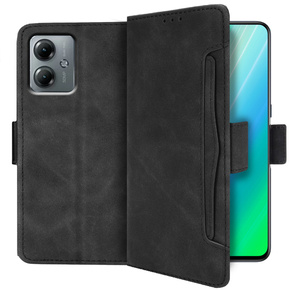 Cu clapetă pentru Motorola Moto G14, Card Slot, negru