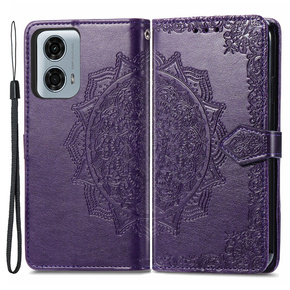 Cu clapetă pentru Motorola Moto G24 / G24 Power / G04, Mandala, violet