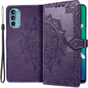 Cu clapetă pentru Motorola Moto G52 / G82 5G, Mandala, violet