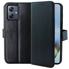 Cu clapetă pentru Motorola Moto G54 5G, Crazy Horse Wallet, negru