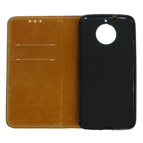 Cu clapetă pentru Motorola Moto G5S, Leather Flexi Book, negru