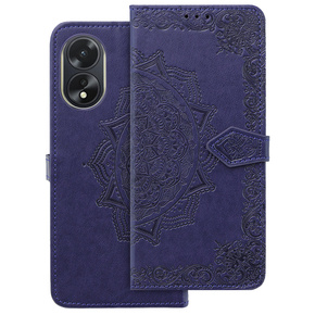 Cu clapetă pentru Oppo A58 4G, Mandala, violet